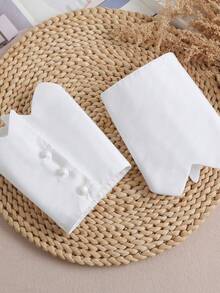1 Pair Women's Fabric Flared Decorative Cuff Sleeves, Suitable For Outings And Party Decoration - White - 110 - View 4