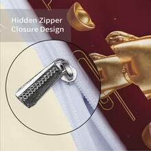 3pcs Set (1 Zipper Duvet Cover + 2 Pillowcases, No Insert), Auspicious Wealth 3D Cute Cartoon Golden Horse Print Bedding Set. Digital Printing, 100% Polyester, Soft, Warm, Skin-Friendly, Breathable, Suitable For All Seasons. Multiple Sizes And Plus Sizes Available To Meet Different Needs, Suitable For All. Zipper Closure, Machine Washable, Excellent Bedroom Decor, Meaning "Wealth Comes Immediately", Also Suitable As A Gift. - 2930+SJT+Y - View 10