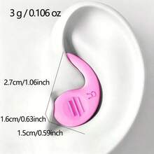 1 Pair Soft Silicone Waterproof Ear Plugs, High Quality Comfortable Ear Plugs For Swimming, Spa, Shower - With Ear Plug Case, Fully Silicone, Washable And Reusable - All Silicone Ear Tips - View 2