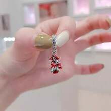 Spider Beaded Cute Cartoon Pendant Necklace, Heart Reactor Beaded Jewelry Gift, Birthday/Valentine's Day Gift - Multicolor - View 7