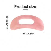 1件全身按摩刮痧板，蜂蜡树脂材质，带手柄，适用于颈部、面部、腿部、身体塑形和紧致肌肤 - 粉色 - 查看 6