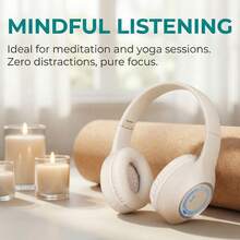 新款可折叠无线耳机，具有 HIFI 立体声低音、全包耳设计、电池寿命长、经济实惠的礼物、时尚、兼容智能手机和游戏手柄、低延迟、防汗带麦克风