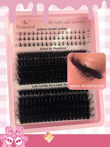 250PCS (D Curl 60D+80D +5-7mm Bottom Cluster Lashes)60D/80D 3D Thick Fluffy Lash Clusters10-18mm Faux Mink Fluffy Eyelash Clusters,With 5mm/6mm/7mm Bottom Lashes DIY Cluster Eyelash Tray , Like Lash Extension Cluster Eyelash Extensions Multi-Layered Volume DIY Individual Lashes Russian D Curl Dramatic Cluster Lashes DIY At Home (D Curl 60D+80D+5-7mm Lower Lshes) - D - 查看 4