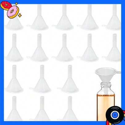 30 Pcs Small Mini Clear Plastic Funnels For Lab Bottles, Essential Oils, Perfumes, Spices, Sand Art, Powder