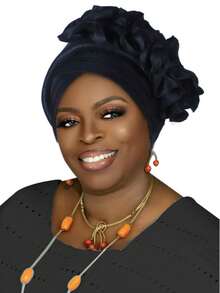 1件装女士非洲风情3D立体花卉头巾帽，时尚百搭发饰，兼具装饰性和实用性，适合喜爱异域风情的女性，日常佩戴、聚会、宗教场合、斋月、开斋节、情人节礼物，也可作睡帽。 - 彩色 - 查看 11