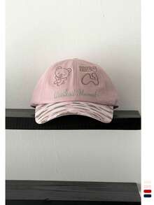 1pc Puppy Paw Print Flat Brim Baseball Cap, Cute Contrast Color Soft Top Casual Adjustable Snapback Hat, Suitable For Spring/Summer,Beach,Vacation - Multicolor - View 11