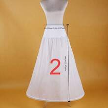 1pc Adjustable Waist Petticoat, Fluffy Round Crinoline Slip Suitable For Wedding Dress, Extra Puffy A-Line Pleated Skirt For Wedding Party - Multicolor - View 2