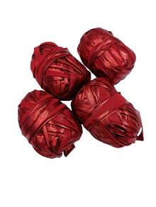 4pcs DIY Faux Leather Fabric Strips, Suitable For Crochet And Knitting - Total Weight 14.1 Oz (Approx. 390g/3.53oz), Length 36 Yards, Ideal For Making Bags, Blankets, Pillows And Rugs - Unique Metallic Colors, Polyester - Multicolor - View 26