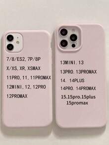 Candy Hole Simple Solid Color Phone Case, Matte Creative Shockproof Phone Cover Compatible With Apple 11 12 13 14 15 16 Plus, 13 Pro Max, XR, 16, 14 Plus, 14 Pro Max, 13 Pro Mini, 17 - Dusty Purple - View 5