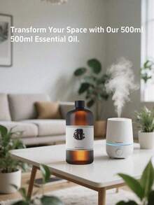Óleo Essencial de Fragrância 500ml, Refil de Óleo Perfumado para Difusor Ultrassônico, Difusor de Varetas, Fragrância sem Chama (Concentração de 30%, a maioria dos produtos no mercado tem concentração de 4% a 6%), Óleo de Fragrância de Alta Qualidade para Difusor de Varetas, Ideal para Hotéis - Tamanho Único - Ver 1