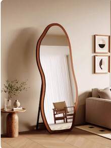 Espejo de Body entero vintage francés, montado en la pared o de pie, ligero y lujoso para el dormitorio, la residencia estudiantil, diseño compacto - Multicolor - Ver 3