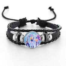 1pc Witch Hunter Themed Time Gem Bracelet, Pink & Black Fashion Versatile Handmade Accessory - Multicolor - View 8