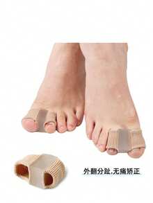新型趾间分离器，适用于拇外翻和脚趾重叠，双孔趾间垫片 - 彩色 - 查看 5