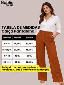 Women's Tailored Dress Pants, Wide Leg, With Zipper, Pockets, And Button, For Office Use. - Terracotta - View 2