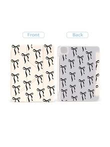 1pc Minimalist Black Bow Design Flat Tablet Protective Case, Upgraded Y-Fold, Multi-Angle Rotatable Stand Tablet Protective Case, Compatible With 10.2", Pro 11" 2021/2020/10th Gen/Mini/6th,7th, Galaxy Tab A8 10.5" 2022, With Pen Slot, Anti-Drop, Tablet Stand Protective Cover, Romantic Gift For Valentine's Day - Multicolor - View 7