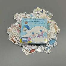 Sanrio Waterproof Sticker Set - 6 Cute Cartoon Characters, 63 Stickers Per Set, Waterproof And Reusable - Suitable For Laptops, Water Bottles, Notebooks Etc. - Ideal For Teens, Students And Sanrio Fans - Also Called Stickers, Labels And Decals - Adorable Designs That Are Irresistible