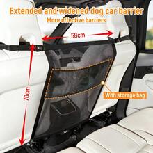 Pet Car Seat Barrier Net, Vehicle Safety Divider Mesh For Dogs - one-size - View 2
