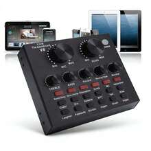 带音频接口、DJ混音效果器和变声器的现场声卡，适用于直播、播客、游戏 - 工作室设备 - 彩色 - 查看 2