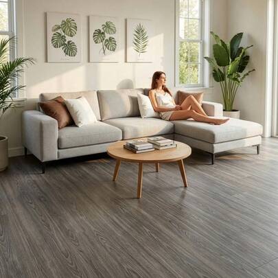36PCS Self-Adhesive Vinyl Floor Tiles, Wood Effect Peel & Stick PVC Planks 91.5*15.2cm (5.02m²)