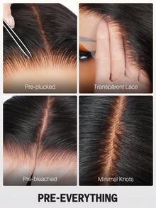 MEGALOOK 直发波波头假发，100%真人发，13x4蕾丝前短波波头，透明蕾丝前短假发，自然色直发，细小发结，12-14英寸，适合女性 - 新手友好，自然逼真，日常佩戴，适合办公室、僵尸新娘、万圣节、派对、Y2K、坏女孩、度假、户外、角色扮演、校园、学校假期、圣诞节、派对、婚礼、节日等场合。