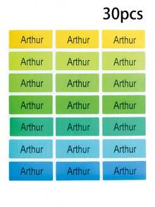 Customized Waterproof Name Label Stickers For Valentine's Day, Personalized Name Label Stickers, Daycare Labels, Customizable Stickers, School Supplies, Daycare Essentials, Fashionable Design - Multicolor - View 7