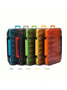 1 件装多隔间渔具盒，便携式诱饵、鱼钩和鱼饵收纳盒