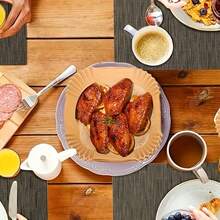 Disposable Non-Stick Square Parchment Paper For Air Fryers, Oil And Heat Resistant, Compatible With Air Fryers And Microwave Ovens – 100 Pieces