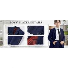 Boys Teen Formal Tuxedo Slim Fit Suit Set Wedding Ring Bearer Pageboy Dress Clothes Outfit - Light Grey - View 8