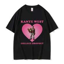Camiseta divertida de meme de , estilo vintage de hip hop y rap, camiseta de manga corta para mujeres, ropa de calle - Negro - Ver 1