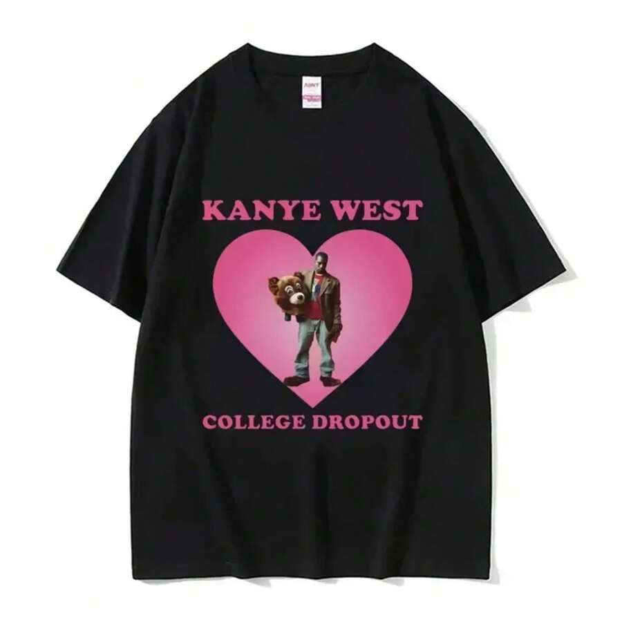 Camiseta divertida de meme de , estilo vintage de hip hop y rap, camiseta de manga corta para mujeres, ropa de calle - Negro - Ver 1