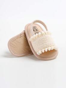 Infant Infant Girls Summer Sandals With RetroSoft Sole Newborn Toddler First Walker Crib Dress Shoes - Apricot - View 12
