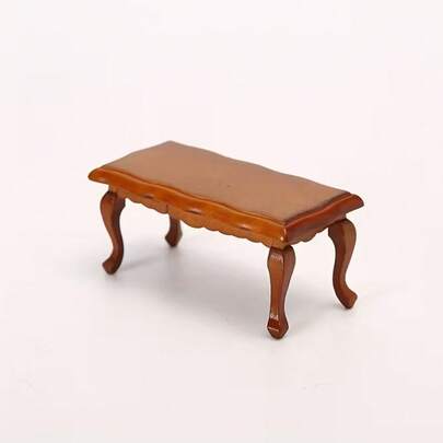 Curved Coffee Table Miniature Furniture Model, Wavy Curved Tea Table, Dollhouse Furniture, Miniature Realistic Tea Table, For Dollhouse Decoration And Living Room Decor, Tabletop Decor, DIY Micro Scene Decor, Durable Handicraft, Realistic, Suitable For Photography Props, Room Decor, Study Decor, Bedroom Accessories, Office Desk Decor, Toy House Accessories, Miniature Model, Fairy Garden, Collection Gift, Personalized Gift, Women Gift