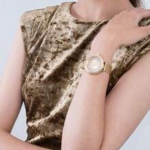 Guess Women's Quartz Watch, Stainless Steel Strap, Stainless Steel Case, Quartz Movement, Suitable For Daily Wear, Parties And Other Occasions. Model GW0402L2 - Gold - View 6