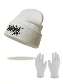 1 eller 2 st. gotisk stil, broderad halsduk för män, stickad mössa, dammode, gatuskidmössa, varm och mångsidig keps för kallt väder, lös passform. - Multifärgad - Visa 7