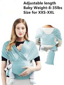 LELE LON 多功能婴儿背带背包，新生儿背巾，透气网眼交叉式简易婴儿背带，X型婴儿育儿背带背包 - 綠色 - 查看 3