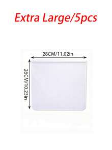 5pcs/10pcs/20pcs EVA Food Preservation Bags, Refrigerator Food Storage Bags, Fruit & Vegetable Airtight Seal Bags, Reusable, Candy Bags, Kitchen Supplies, Spice Bags, Lunch Bags