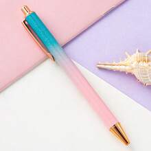 Customized Text/Logo Push-Button Pen With Glitter Metallic Finish, Customized Metal Advertising Push-Button Ballpoint Pen, Creative Glitter Metallic Advertising Gift Ballpoint Pen, Back To School Gift, Gift For Teacher/Friends - 14.7*1cm - View 21