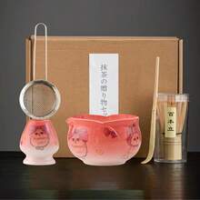 1pc/5pcs Flower Bud Gradient Cat Matcha Tea Set, Includes Matcha Bowl, Matcha Whisk, Matcha Cup, Stirrer, Tea Spoon, Tea Bowl Set, Matcha Preparation Tools, Dessert & Beverage Making Tools, Japanese Gift Box, Matsukane Matcha Stirring Set, Gift For Matcha Lovers - Multicolor - View 13