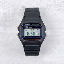 Casio Đồng hồ nam thạch anh, dòng sản phẩm dành cho giới trẻ - Mặt tròn, máy thạch anh, thích hợp để đeo hàng ngày. - màu đen - Xem 5