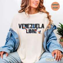 Camiseta venezolana, camiseta de , camiseta unisex de libertad, camiseta  Libre, regalo para - Blanco y negro(no personalizable) - Ver 11