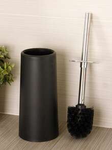 一套马桶刷和刷架，灵活的马桶刷配有可拆卸刷架 - 清洁无死角，长柄设计，适用于浴室清洁，耐用塑料刷头 - 返校清洁用品，符合人体工程学，优雅耐用的浴室马桶刷 - 彩色 - 查看 2