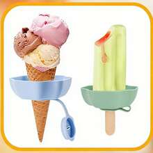 Silicone Ice Cream Holder | Leak-Proof Ice Pop Mold | Multi-Function Ice Pop Tray - Multicolor - View 2