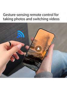 Intelligent Ring, Lightweight And Comfortable, Gesture Sensing Remote Control, Exquisite Narrow Edge Design, Supports Multiple Sports Modes, Real-Time Recording Of Sports Data, IP68 Waterproof, Camera Control, Unisex - Silver - View 4