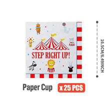 100/25/10pcs Circus Carnival Disposable Plates Napkins Cups, Disposable Party Supplies Set, Suitable For 25 Guests, Disposable Paper Plates Party Tableware Suitable For Birthday Wedding Theme Party Family Picnic - Multicolor - View 13