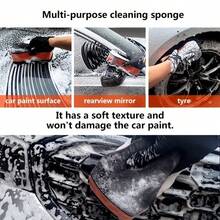 Large Wavy Car Wash Sponge, High Density Car Cleaning Supplies, Extra Large Sponge Block - Cleaning Brush - View 4