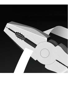 6-Inch Electrician's Pliers, Diagonal Cutting Pliers, Linesman Pliers, Multi-Function Industrial Grade Manual Clamp Tools. Suitable For Twisting, Cutting, Gripping, Fixing, Bending And All Other Manual Operations. - Black - View 5