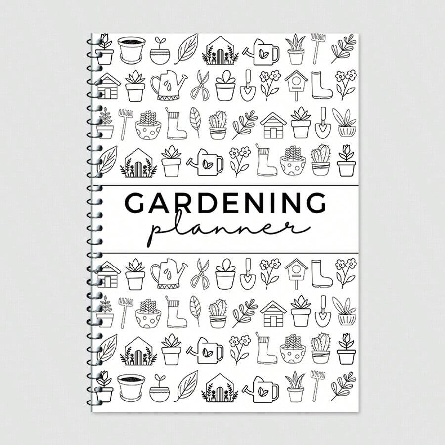 Jurnal de udare și îngrijire a plantelor de interior - Jurnal de planificare a grădinii cu pictograme de plante, ideal pentru organizarea casei și a biroului, organizator de planificare a grădinii cu spirală, consumabile de grădinărit - o marime - Vizualizare 1