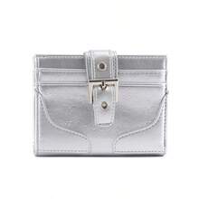 韩版ins风铆钉裂纹皮革钱包，高端多卡位卡包，简约短款女士零钱包，个性化定制 - 彩色 - 查看 13