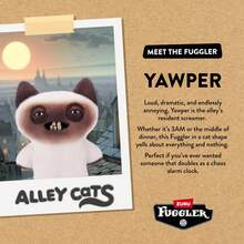 ZURU Fuggler Alley Cats 9英寸毛绒玩偶（Yawper） - 滑稽丑陋的怪物毛绒玩具，拥有类似人类的牙齿，适合儿童、青少年、成人和爱猫人士收藏。 - Yawper - 查看 3