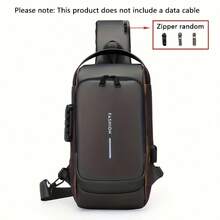 1pc Anti-Theft Motorcycle Backpack, Electric Bike Riding Backpack, Convertible To Shoulder Bag With Password Lock, Zipper Closure And Anti-Theft Compartment, Adjustable Shoulder Strap, Phone/Tablet Pocket - Suitable For Commuting, Travel, Motorcycle Riding - Available In Large/Small Size - Men's Secure Motorcycle Shoulder Bag, Urban Commuter Gear, Fashionable Design Durable, Suitable For Active Professionals